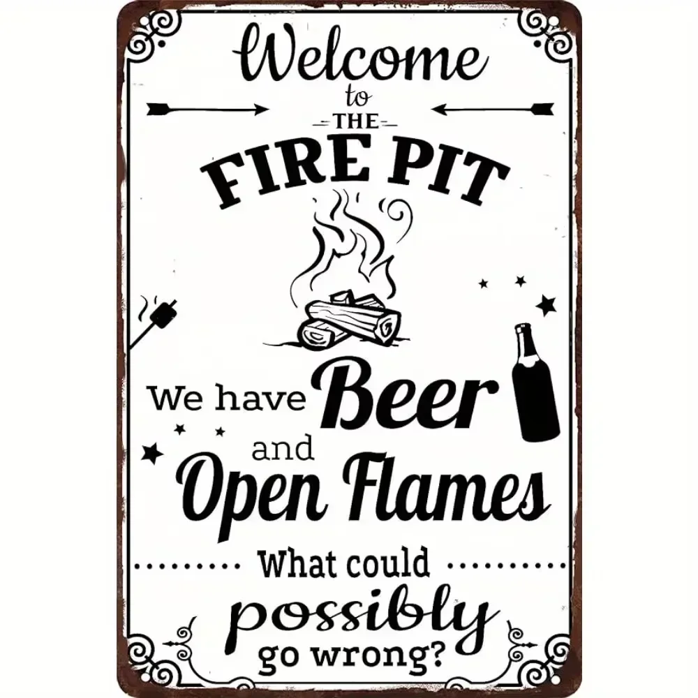 Outdoor Furniture Brands - Brand Name Fire Pit Welcome Sign