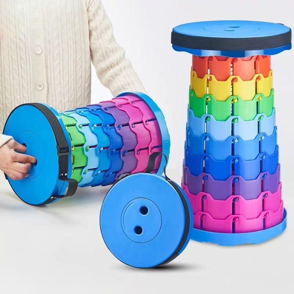 Outdoor Furniture Philippines - Rainbow Telescopic Camping Stool Portable Thickened