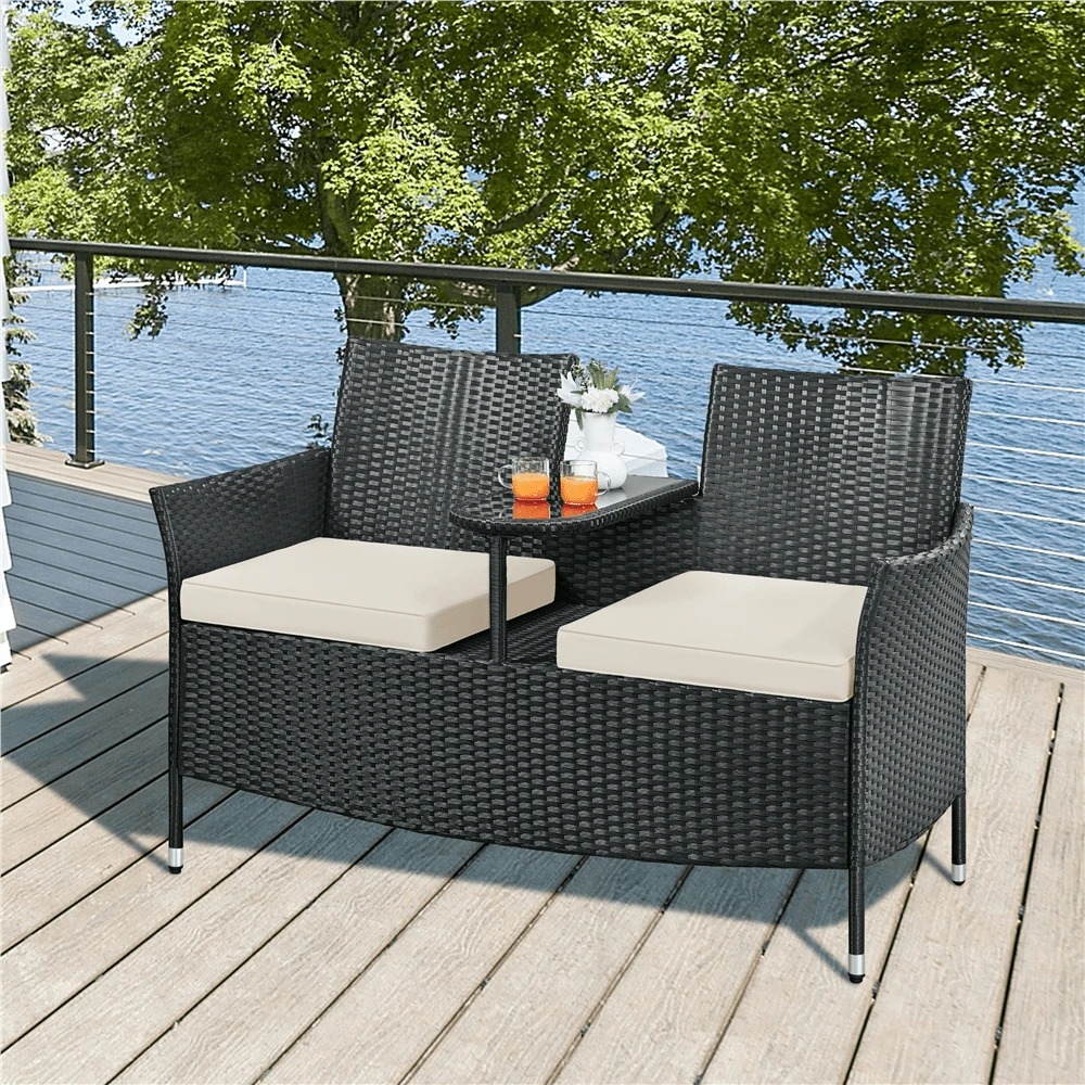 Outdoor Furniture Cushion - Premium Outdoor Double Chair 2 Seater