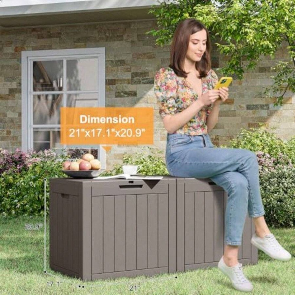 35 Gallon Outdoor Storage Box, - Outdoor Furniture Cushion recension och pris