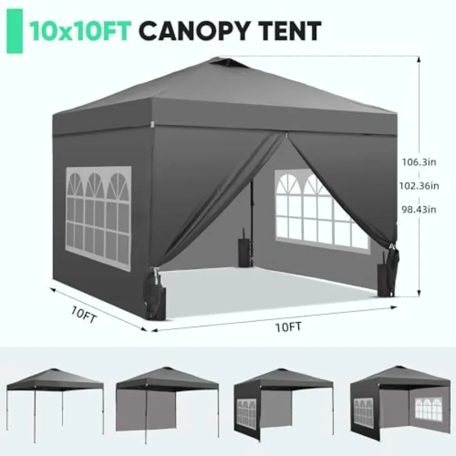 Pop Up  Tent with 4 Sidewalls  - Gazebo Pop Up recension och pris