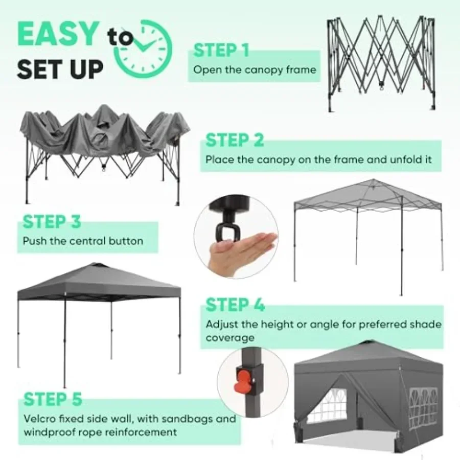 Pop Up  Tent with 4 Sidewalls  - Gazebo Pop Up recension och pris