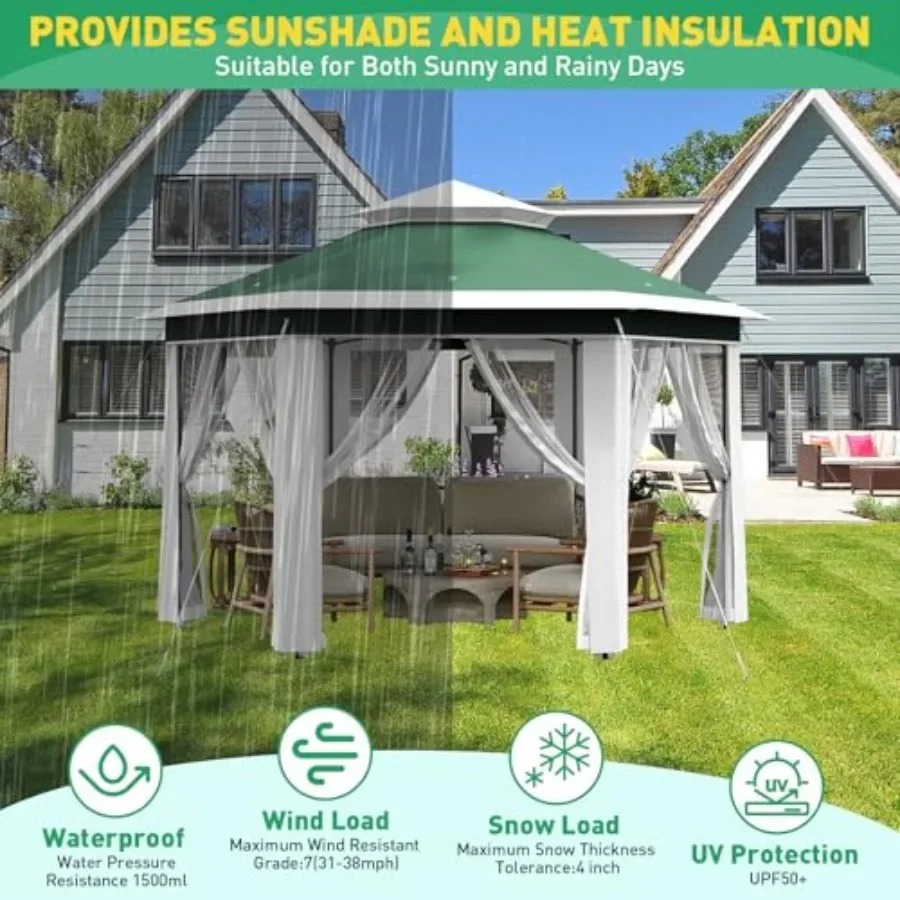 13'x13' Pop Up Gazebo Hexagona - Gazebo Pop Up recension och pris