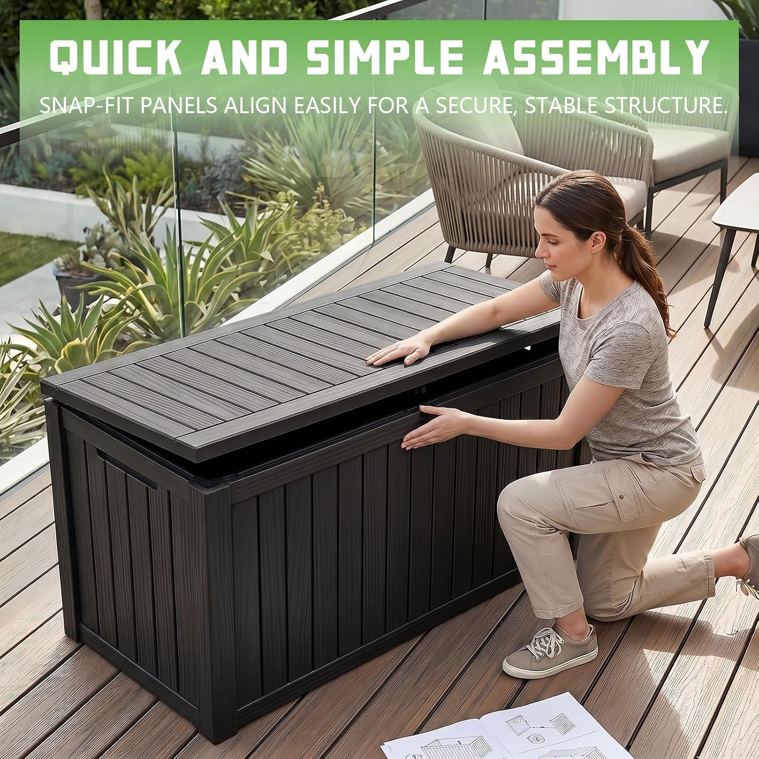 200 Gallon Lockable Resin Deck - Outdoor Furniture Cushion recension och pris