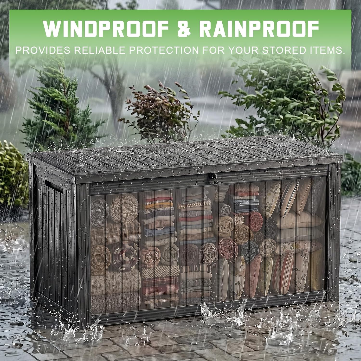 200 Gallon Lockable Resin Deck - Outdoor Furniture Cushion recension och pris