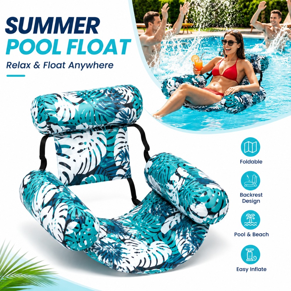 Heavy Duty Blow Up Pool Chair  - Outdoor Furniture Lounge Chair recension och pris