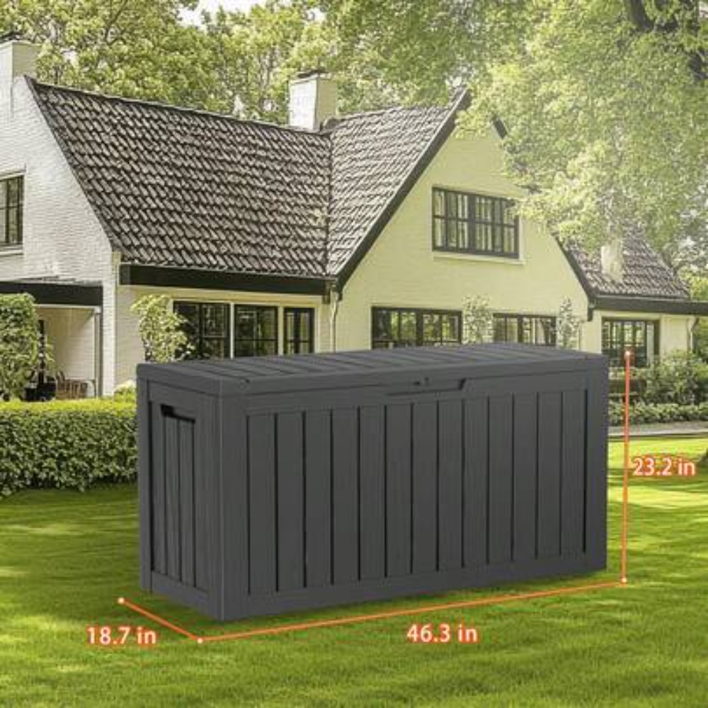 90 Gallon Lockable Resin Deck  - Outdoor Furniture Cushion recension och pris